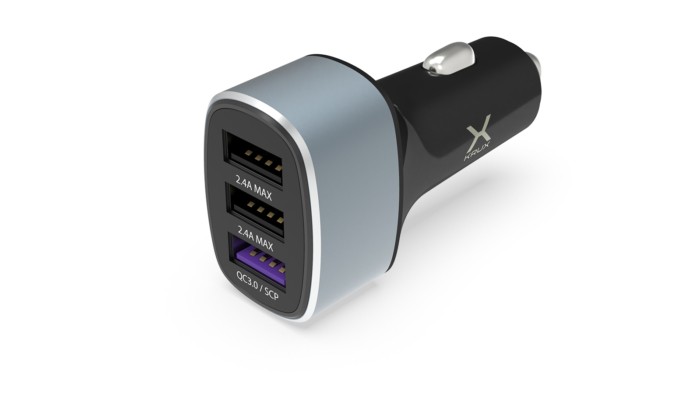 Ładowarka samochodowa  USB  42W  3 porty  QC 3.0  Krux