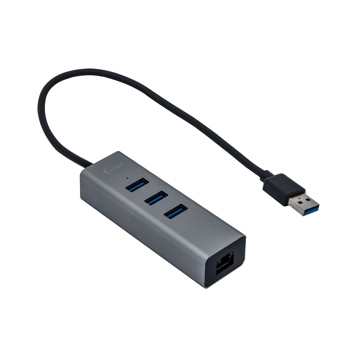Karta sieciowa USB 3.0 LAN Gigabit Ethernet 10/100/1000 Mb/s RJ45 + HUB USB  i-tec