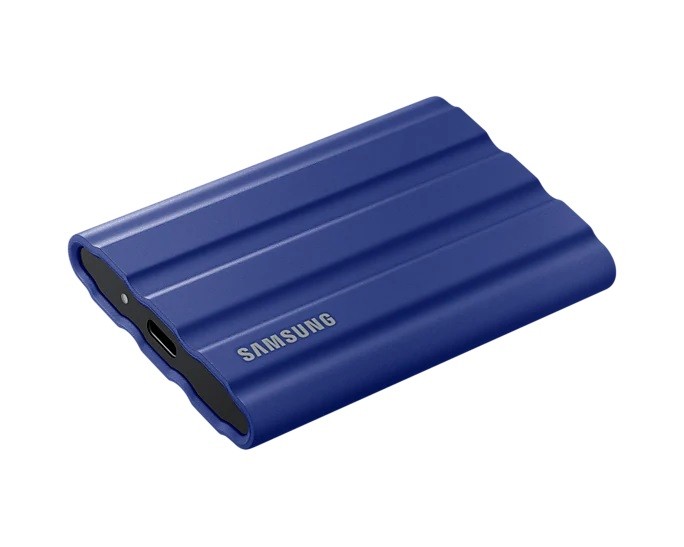 SSD USB 3.2 Type-C USB A  2TB  Samsung T7 Shield  Niebieski