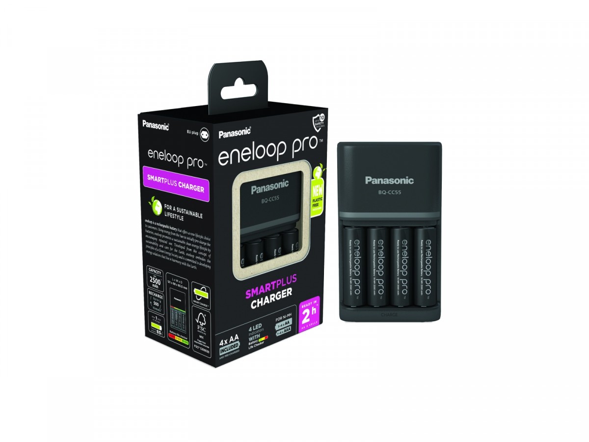 Ładowarka Panasonic Eneloop Smart Quick BQCC55 + 4xAA 2500mAh Pro
