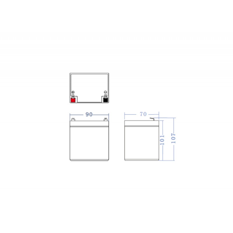 Akumulator UPS Green Cell AGM 12V 5Ah - obrazek 2