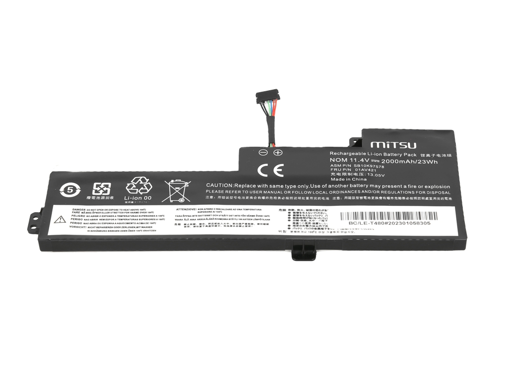 Bateria do laptopa Lenovo ThinkPad T480; A475 11.4V 2000mAh - obrazek 4