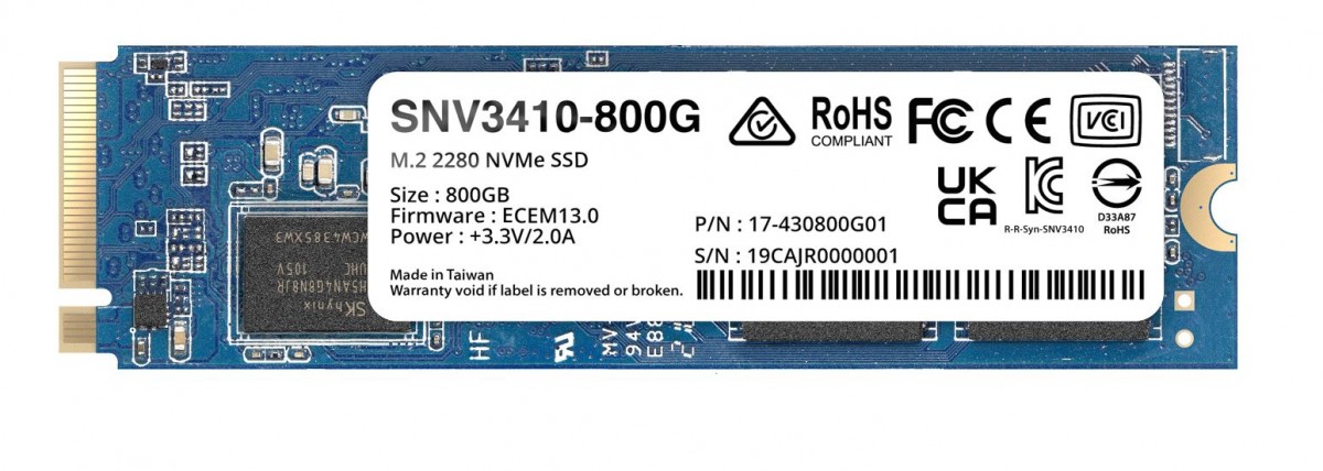 SSD M.2 NVMe 800GB Synology SNV3410-400G