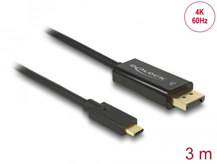 Kabel USB Type-C męski na DisplayPort męski  3.0 m  Delock