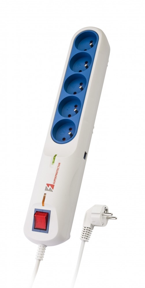 Listwa zasilająca LESTAR Superprotector LFT-2005 5 gniazd 5.0 m szara