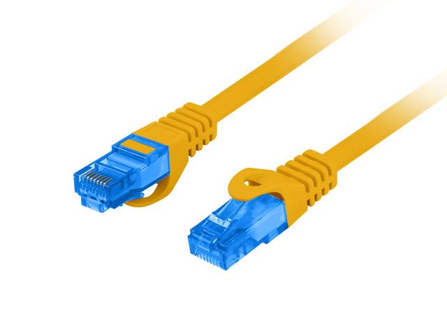 Kabel RJ45/RJ45  0.25 m    Patchcord  Kategoria 6a  Pomarańczowy  Lanberg  S/FTP
