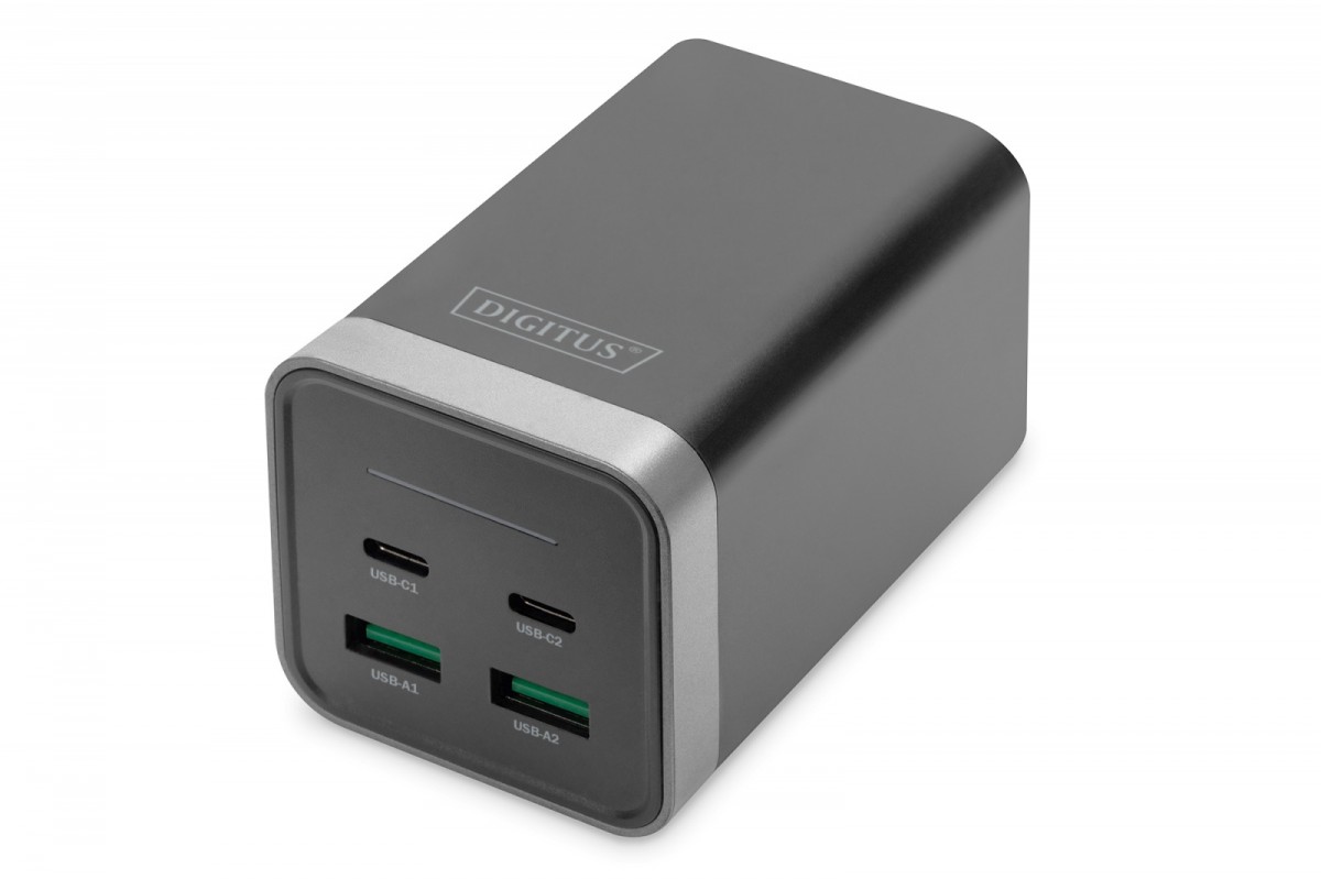 Ładowarka sieciowa  USB  GaN 150W 2 x USB Type-C + 2 x USB A  PD  Digitus  Czarna