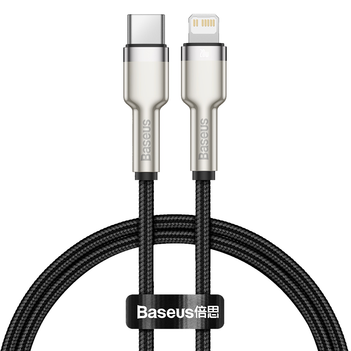 Kabel USB Type-C na Lightning  20W  0.25 m  Czarny  Baseus Cafule Metal