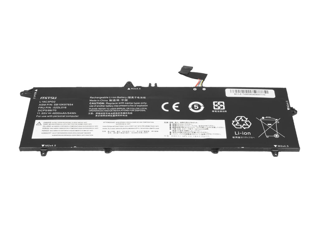 Bateria do laptopa Lenovo ThinkPad T490s, T495s, T14s 11.55V 4650mAh - obrazek 2
