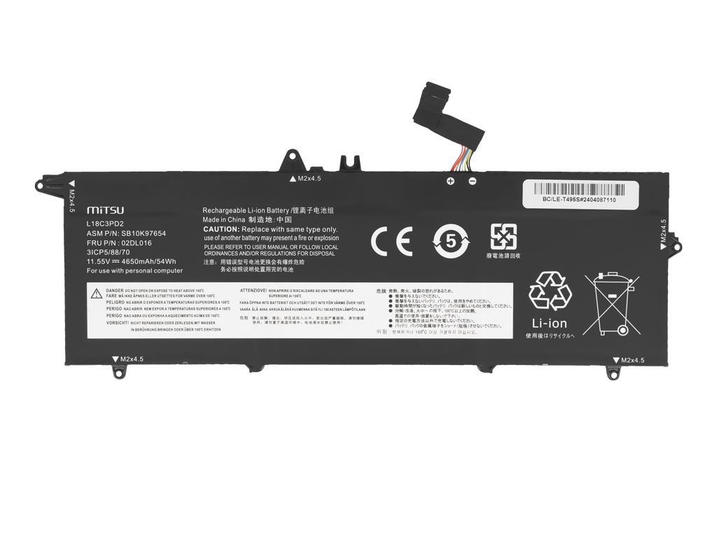 Bateria do laptopa Lenovo ThinkPad T490s, T495s, T14s 11.55V 4650mAh - obrazek 4