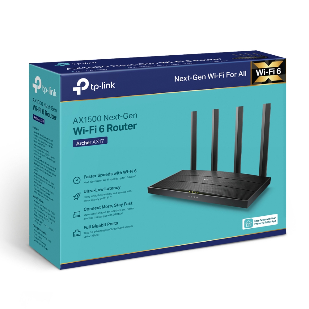Router Wi-Fi 6 AX1500 TP-Link Archer AX17 - obrazek 4