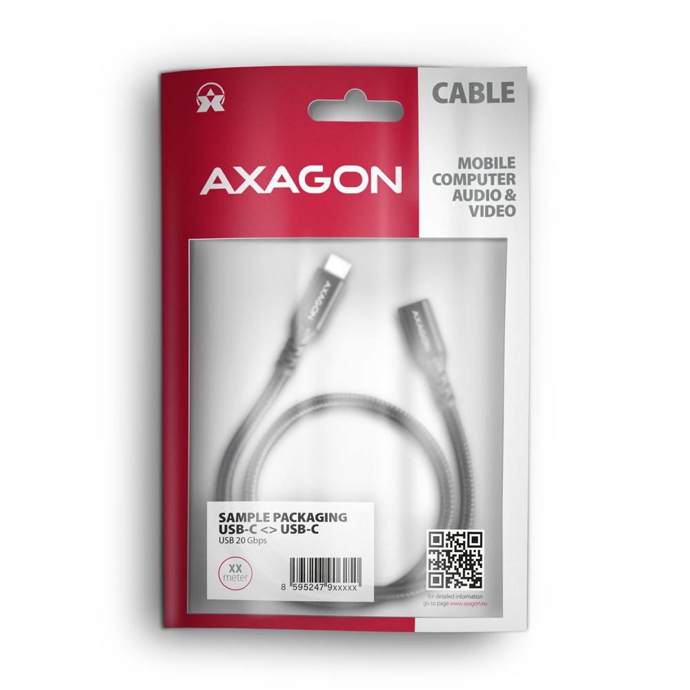Kabel USB Type-C przedłużacz 1.5 m PD 240W 4K Axagon - obrazek 5