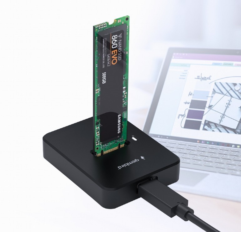 Stacja dokująca dla dysków SSD M.2 NVMe  USB-A/USB-C  Gembird