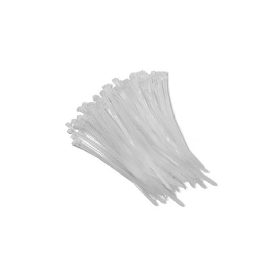 Opaski zaciskowe wielorazowe 200mm x 4,8mm (100 szt.) Białe - obrazek 2