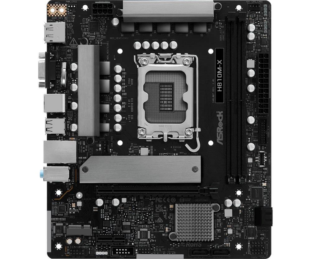 Płyta Socket LGA1851 ASRock H810M-X - obrazek 3