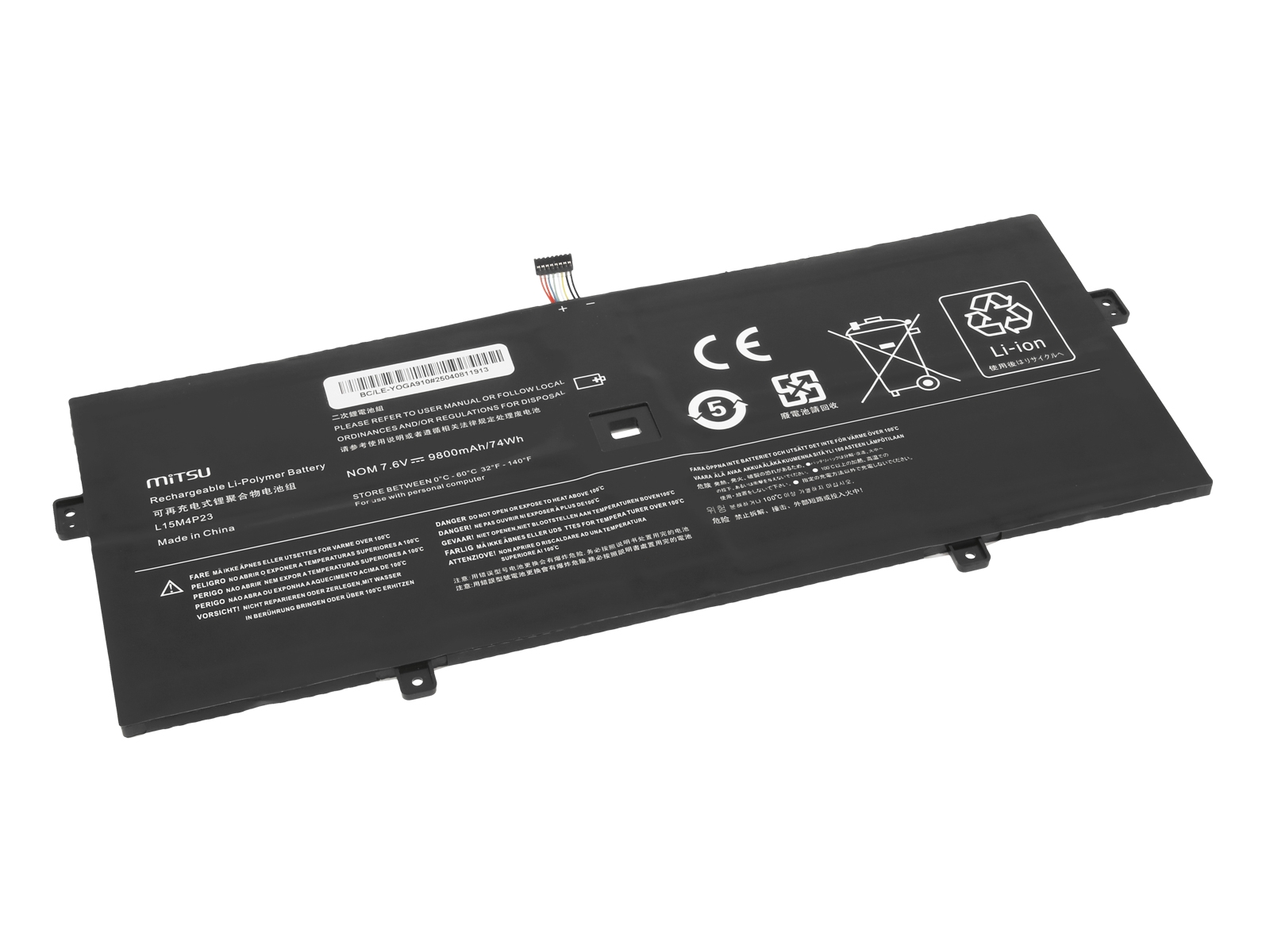 Bateria do laptopa Lenovo Yoga 910-13IKB  7.6 V  9800 mAh