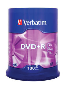 DVD+R VERBATIM 4.7GB x16 Cake *100 - obrazek 2