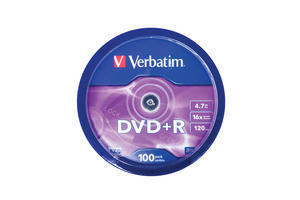 DVD+R VERBATIM 4.7GB x16 Cake *100 - obrazek 3