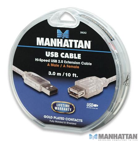 Kabel USB 2.0 przedłużacz 3.0 m Manhattan - obrazek 3