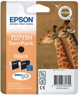 Tusze Epson T0711H 2 x Black