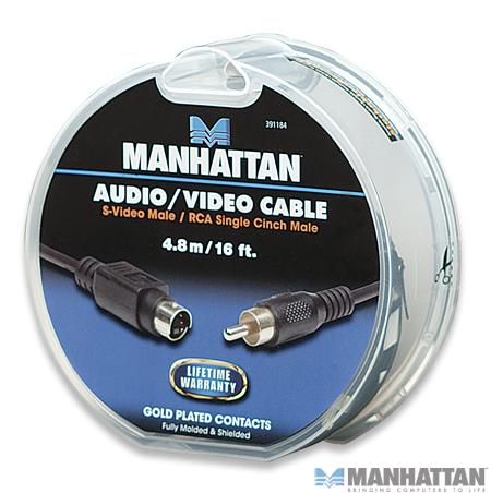Kabel S-Video męski na Cinch męski 4.8 m MANHATTAN - obrazek 2