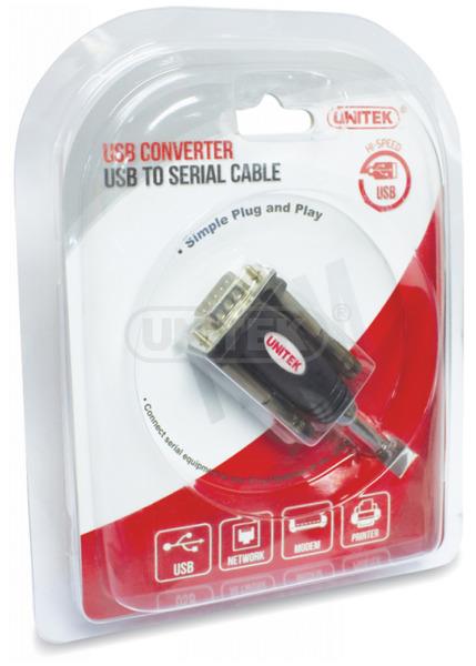 Adapter USB na 1 x RS232 + Adapter DB9F/DB25M Unitek - obrazek 5