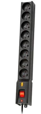 Listwa zasilająca LESTAR LX 810  8 gniazd  1.5 m  czarna