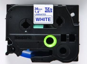 Taśma do drukarki etykiet Brother TZE263 36mm Niebieski na Białym - obrazek 4
