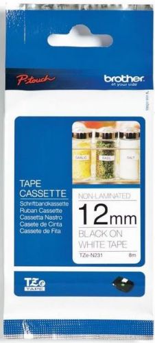 Taśma do drukarki etykiet Brother TZEN231 12mm Czarny na Białym - obrazek 3