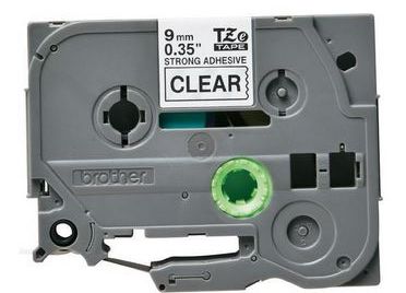 Taśma do drukarki etykiet Brother TZES121 9mm Czarny na Przeźroczystym - obrazek 2