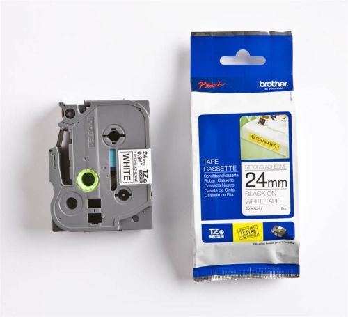 Taśma do drukarki etykiet Brother TZeS251 24mm Czarny na Białym - obrazek 4