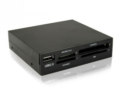 Czytnik kart pamieci  3.5"   44 w 1 + USB 2.0  Czarny