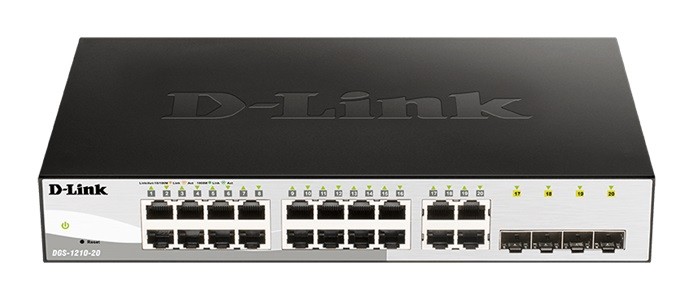 Switch D-Link DGS-1210-20  20-port 10/100/1000 Gigabit + 4 Combo 1000BaseT/SFP