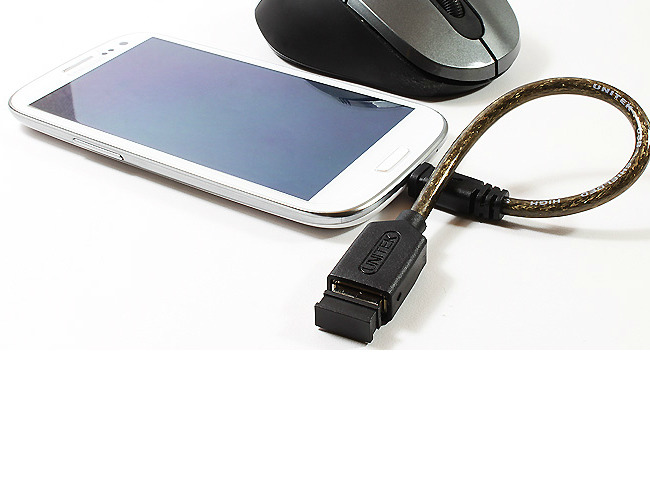 Kabel OTG USB 2.0 żeński na microUSB męski Unitek - obrazek 2