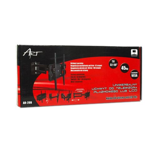 Uchwyt do mocowania LCD 32" - 50" - 45 Kg Scienny uchylny; dwuramienny ART - obrazek 2