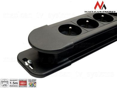 Listwa zasilająca Maclean 10 gniazd z 2 wyłącznikami Energy MCE10 - obrazek 4