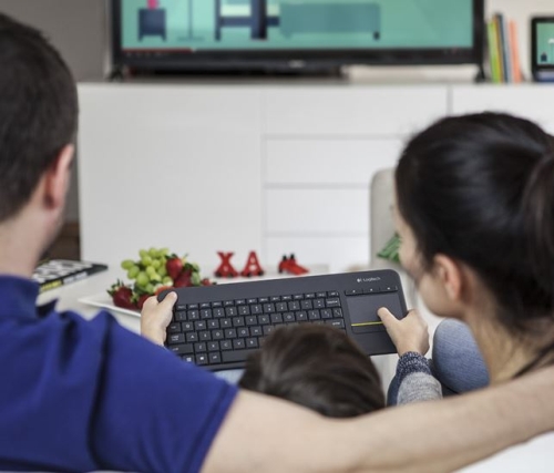 Klawiatura bezprzewodowa Logitech Touch Keyboard K400+ Czarna - obrazek 5