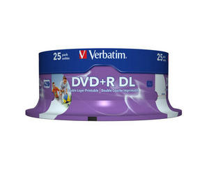 DVD+R VERBATIM 8,5GB x8 DoubleLayer Cake *25 Printable - obrazek 2