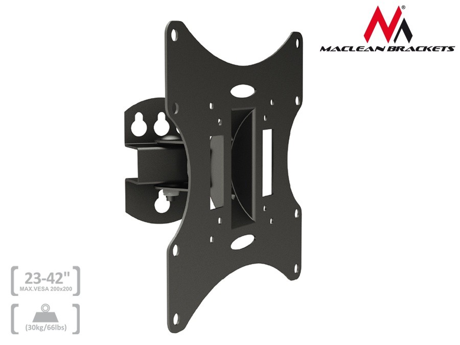 Uchwyt do mocowania LCD 23" - 42" - 30 Kg  Ścienny  obrotowy  Maclean