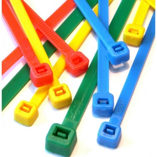Opaski zaciskowe nylonowe 200 szt. wielokolorowe - obrazek 2