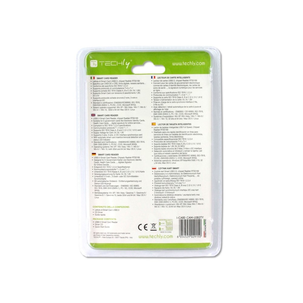 Czytnik kart Smart Card USB Techly - obrazek 3