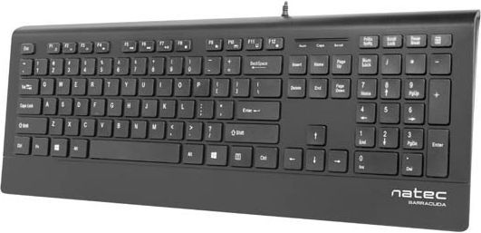Klawiatura Natec BARRACUDA Slim Czarna USB - obrazek 3