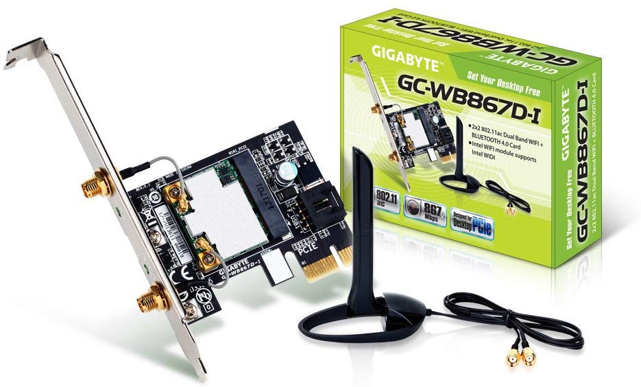 Bezprzewodowa karta sieciowa PCI Express Wi-Fi AC1733 Gigabyte GC-WB1733D-I Bluetooth