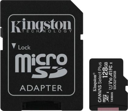 - karta pamieci MicroSD 128GB SDXC Kingston Canvas Select Plus 100MB/s + Adapter SD!