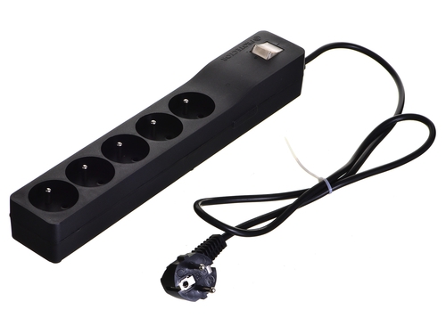 Listwa zasilająca LESTAR ZX 510 5 gniazd 1 m czarna