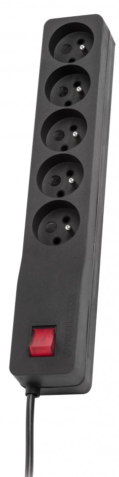 Listwa zasilająca LESTAR ZX 510 5 gniazd 2.5 m czarna