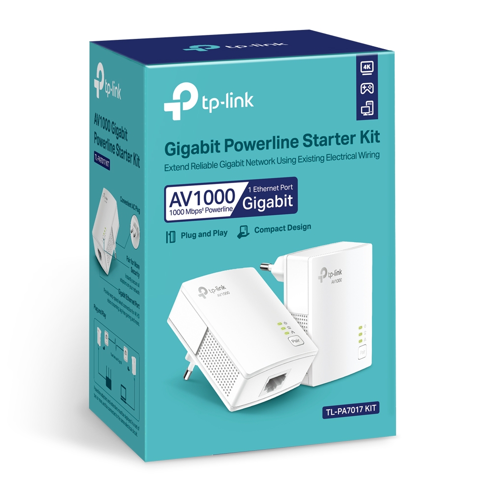 HomePlug TP-Link TL-PA7017 KIT Powerline Adapter Gigabit StarterKit AV1000 - obrazek 5