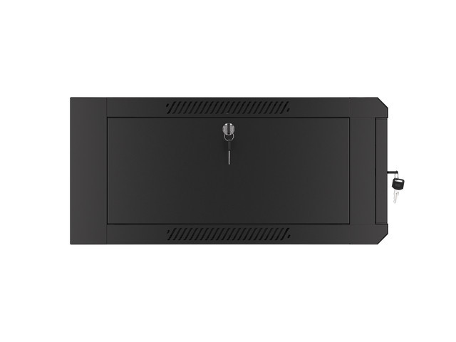 Szafa wisząca rack 19'' 4U 570x600mm czarna (drzwi przednie szklane) Langberg - obrazek 3