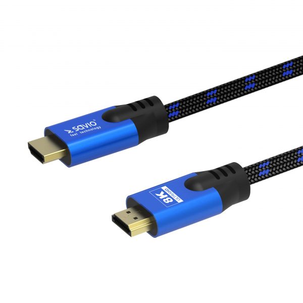 Kabel HDMI męski na HDMI męski  v.2.1   3.0 m  Savio 8K
