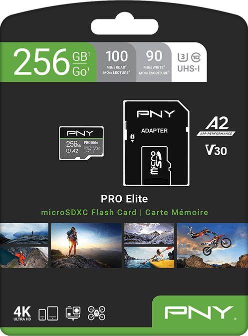 - karta pamieci MicroSD 256GB SDXC PNY PRO Elite 100MB/90MB + Adapter SD! - obrazek 3
